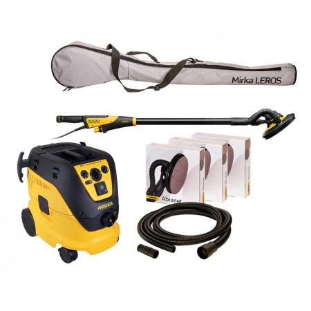 Mirka® - LEROS 950XCV Dual Voltage & Dust Extractor 1230 M AFC GB 230V Deco Solution Kit